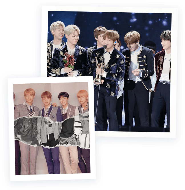 BTS accepting an award