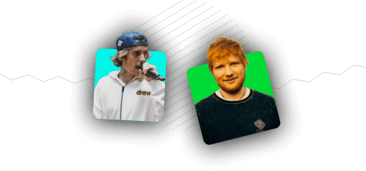 Ed Sheeran and Justin Bieber